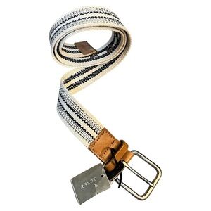 J. Crew Women’s Cream and Black Woven Belt